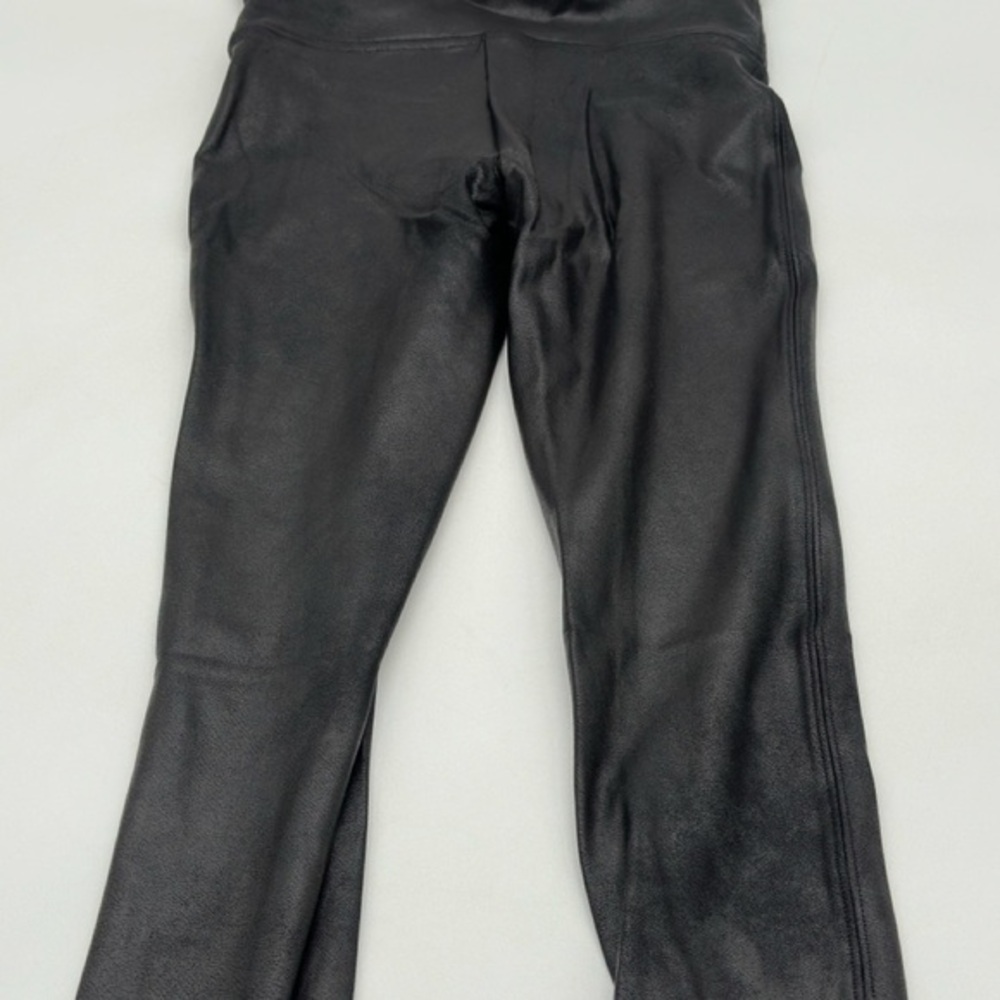 Spanx Shimering  faux Women's Size X Small Black Nylon Blend  High rise stretchy - Picture 8 of 13